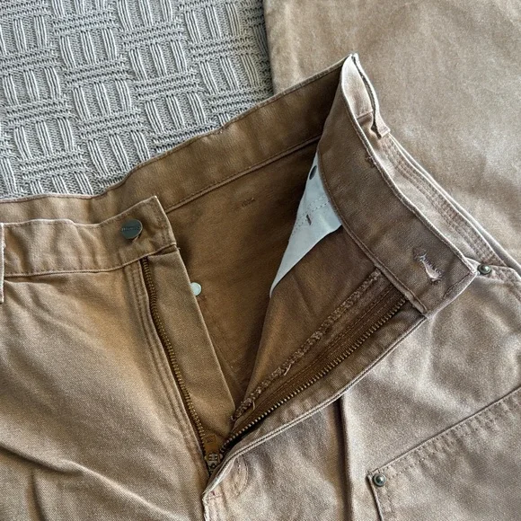 Carhartt Men's Dungaree Fit Brown Work Cargo Pants - Picture 6 of 8